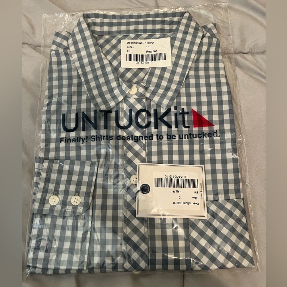 Untuckit Crispo Button down NWT Size 10